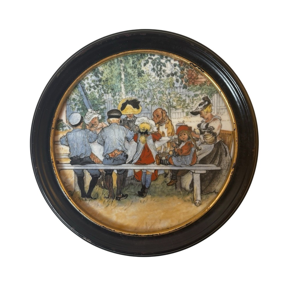 Vintage Royal Copenhagen "Breakfast Under The Big Birch" Carl Larsson Art Plaque